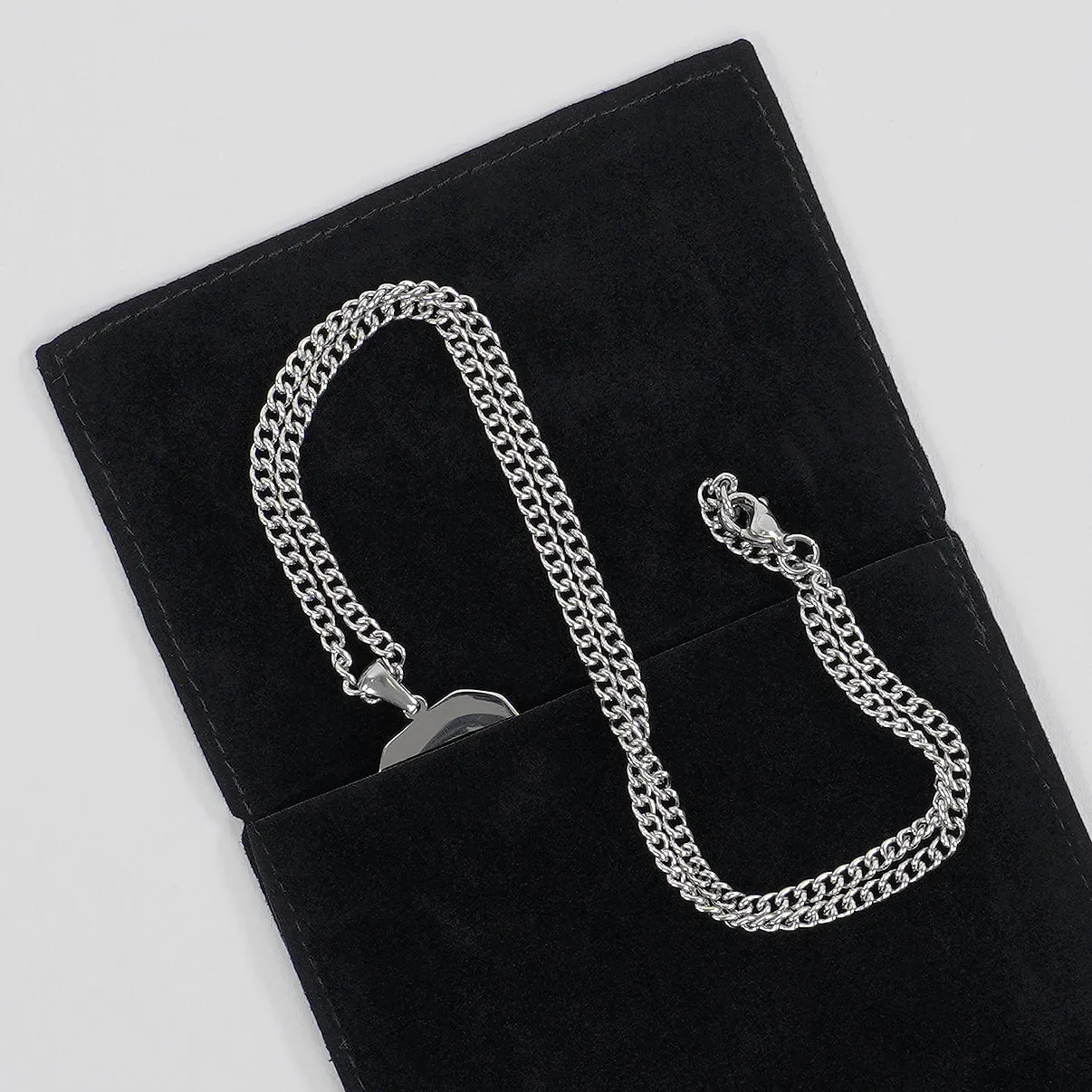 28 Number Pendant with Chain Kids Necklace - Stainless Steel