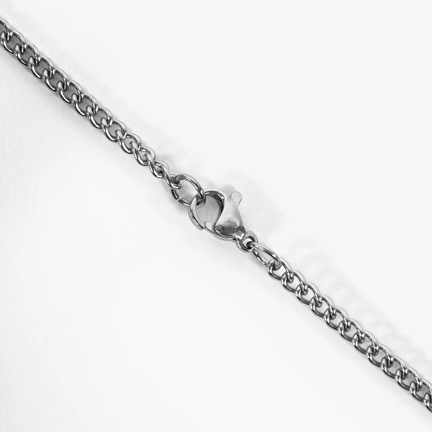 28 Number Pendant with Chain Kids Necklace - Stainless Steel
