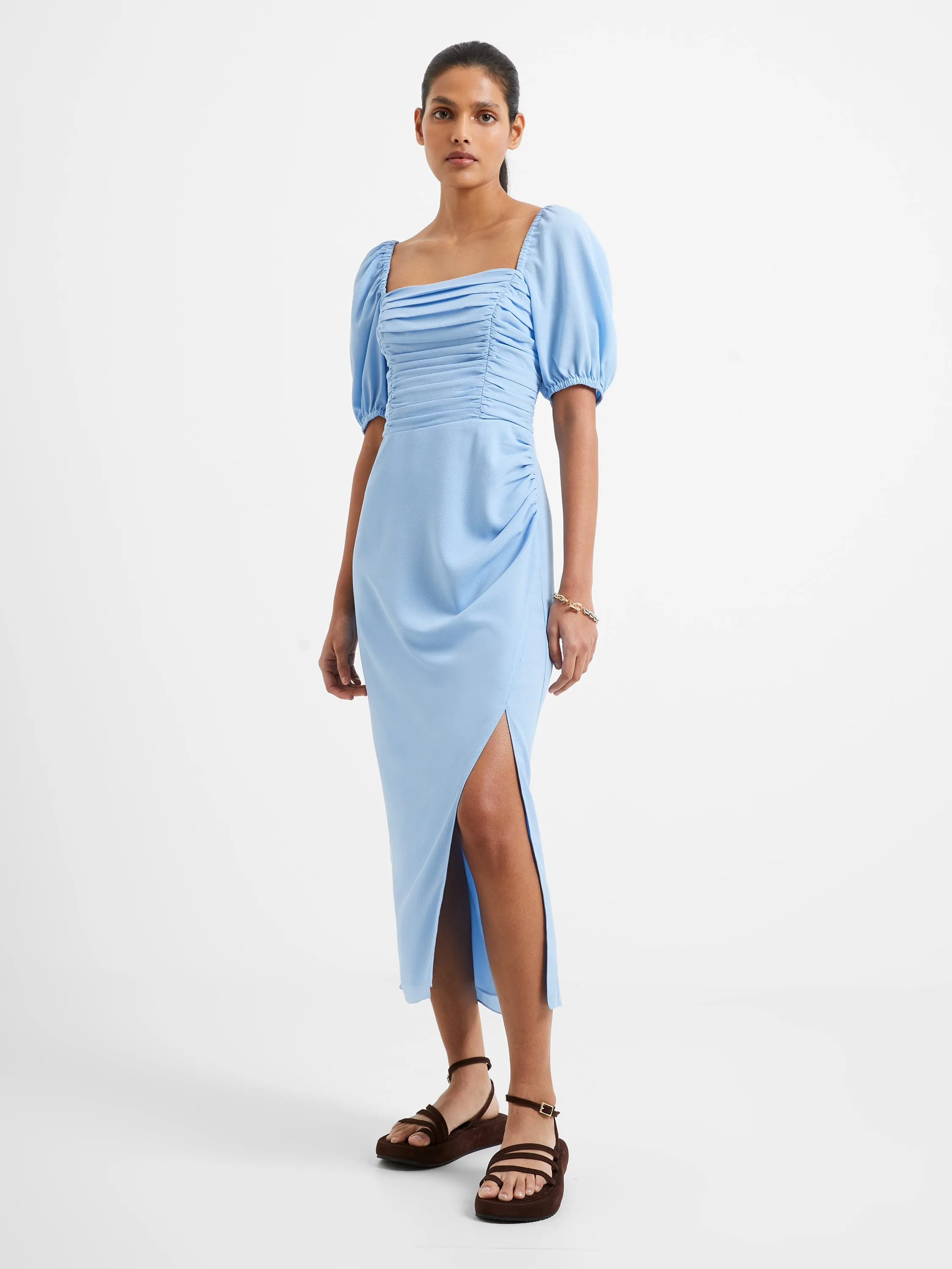 Afina Verona Ruched Midi Dress