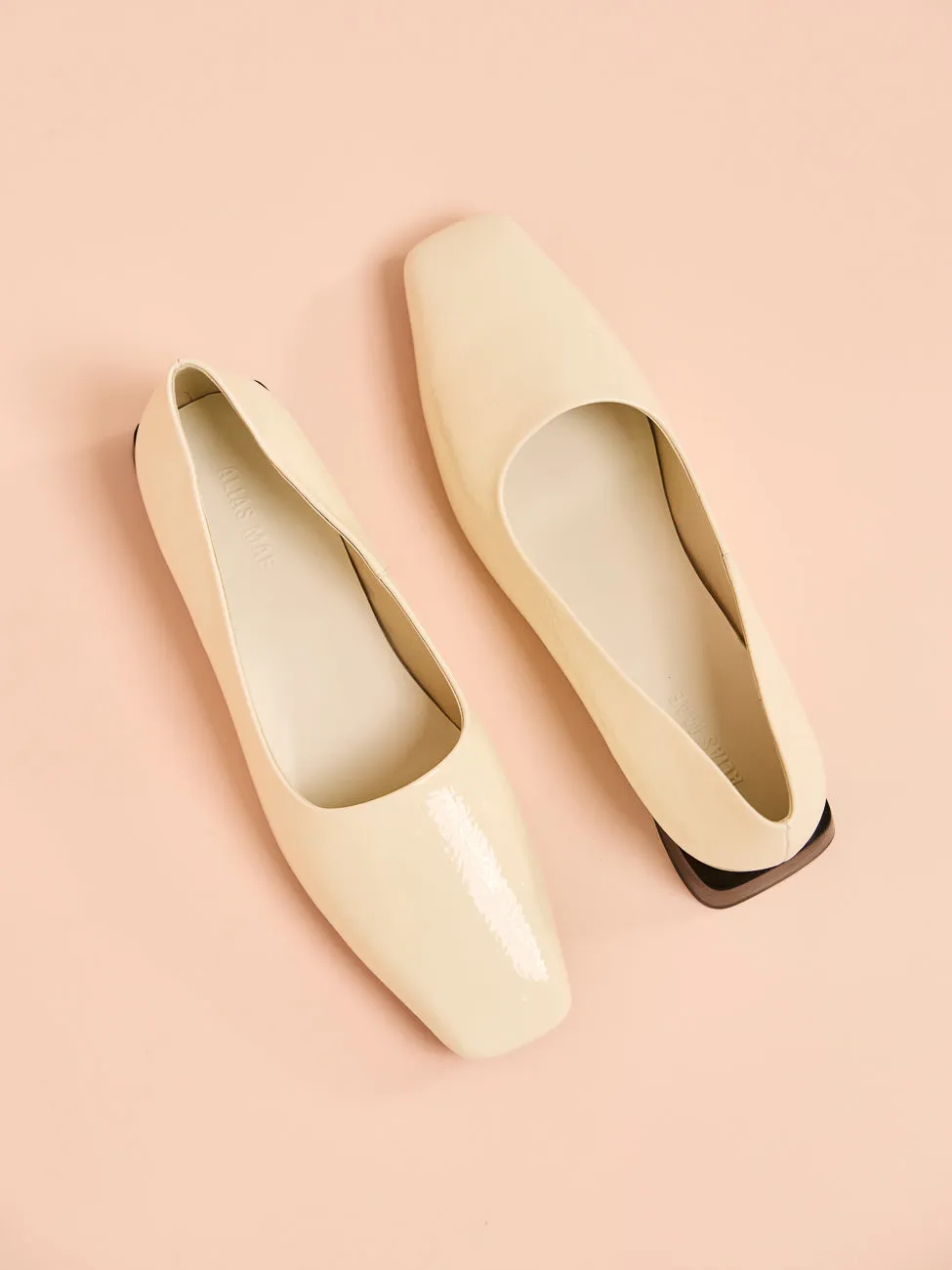 Alias Mae Meredith Flats in Bone Crinkle Patent
