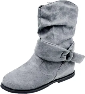 Ankle Booties for Women, Womens Retro Cowboy Boots Closed Toe Low Heel Combat Western Shoes Fringed Ankle Boots