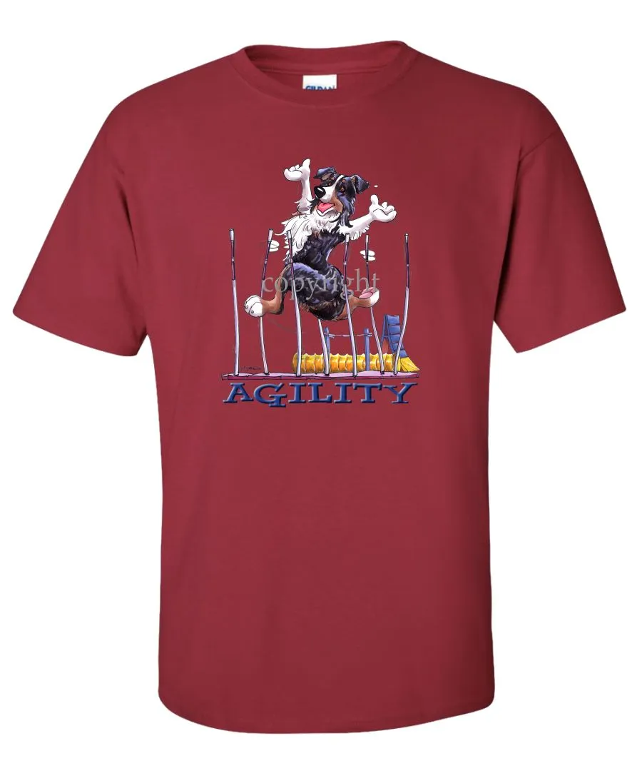 Australian Shepherd  Black Tri - Agility Weave II - T-Shirt