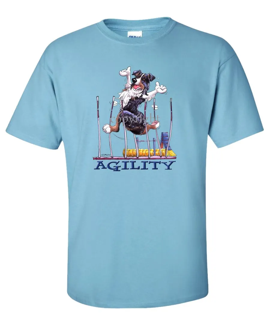 Australian Shepherd  Black Tri - Agility Weave II - T-Shirt