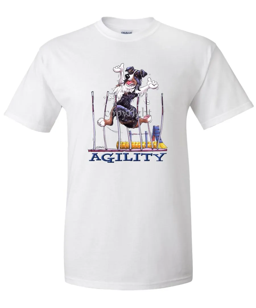 Australian Shepherd  Black Tri - Agility Weave II - T-Shirt