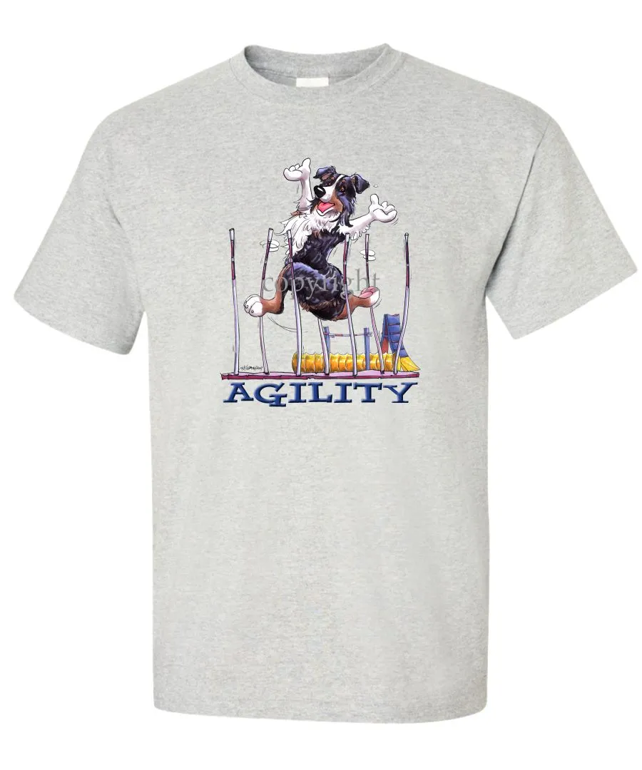 Australian Shepherd  Black Tri - Agility Weave II - T-Shirt