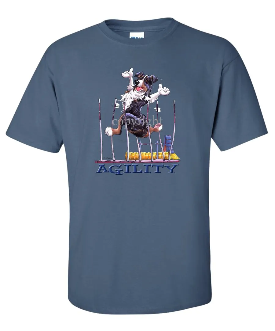Australian Shepherd  Black Tri - Agility Weave II - T-Shirt