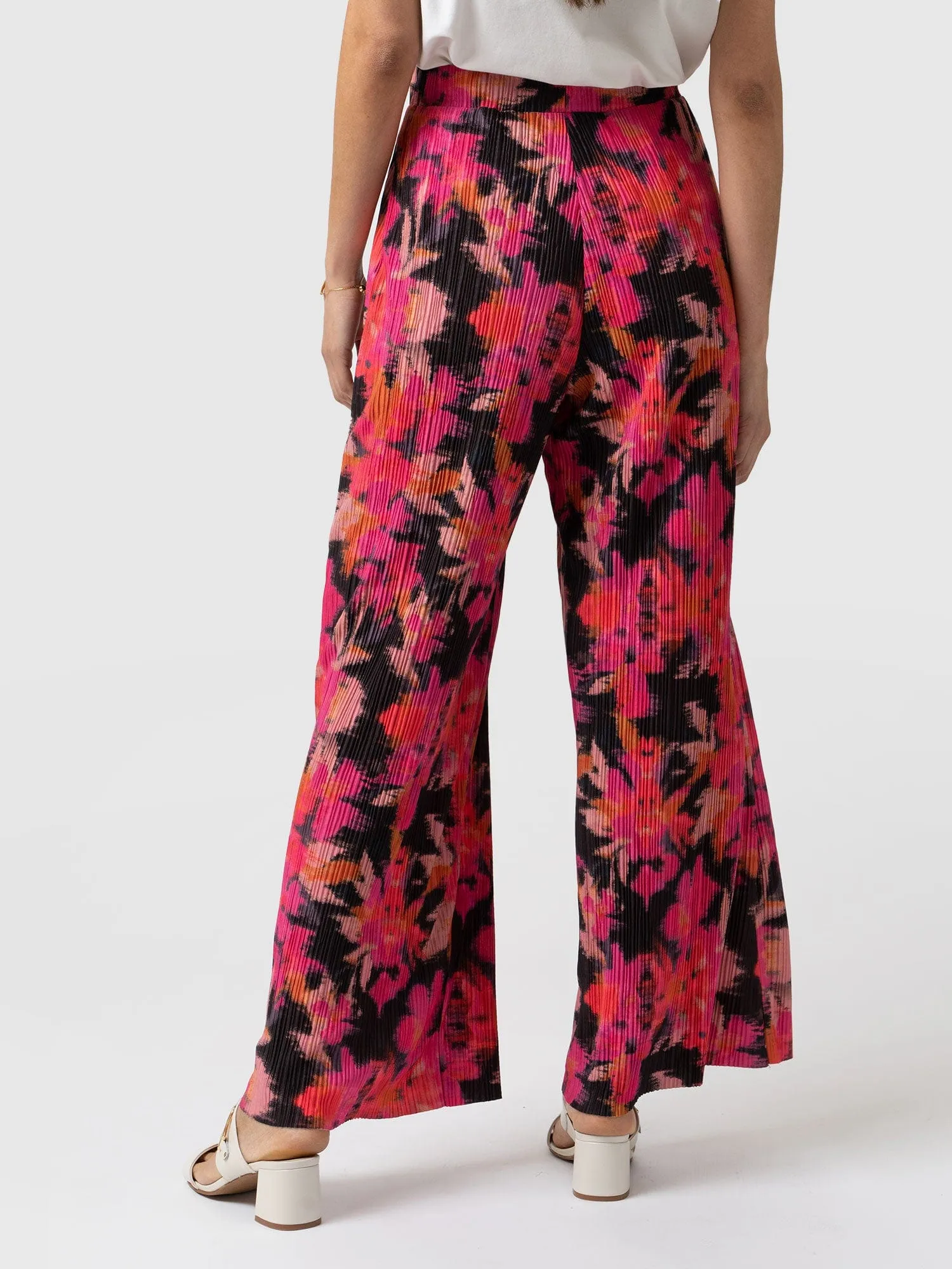 Betty Wide Leg Pant - Black Soft Focus