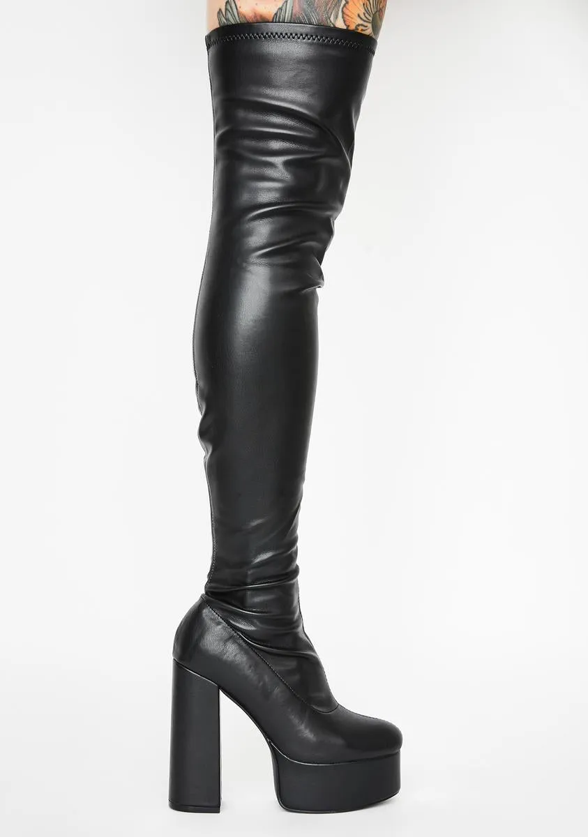 Blackout Miss Behave Thigh High Boots