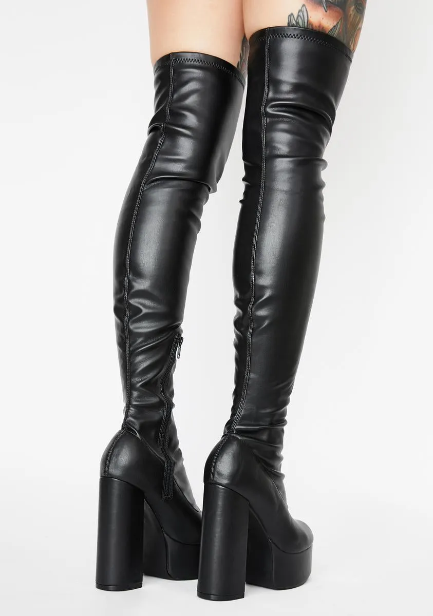 Blackout Miss Behave Thigh High Boots