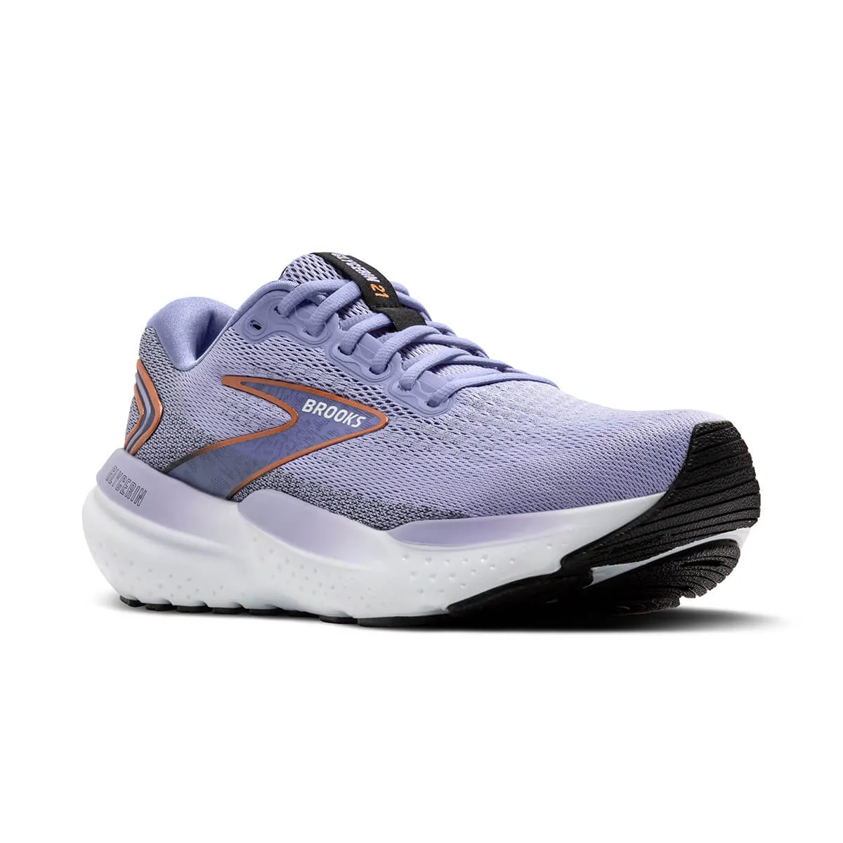 Womens Brooks Glycerin 21 Running Shoes - Lavender/Black/Copper
