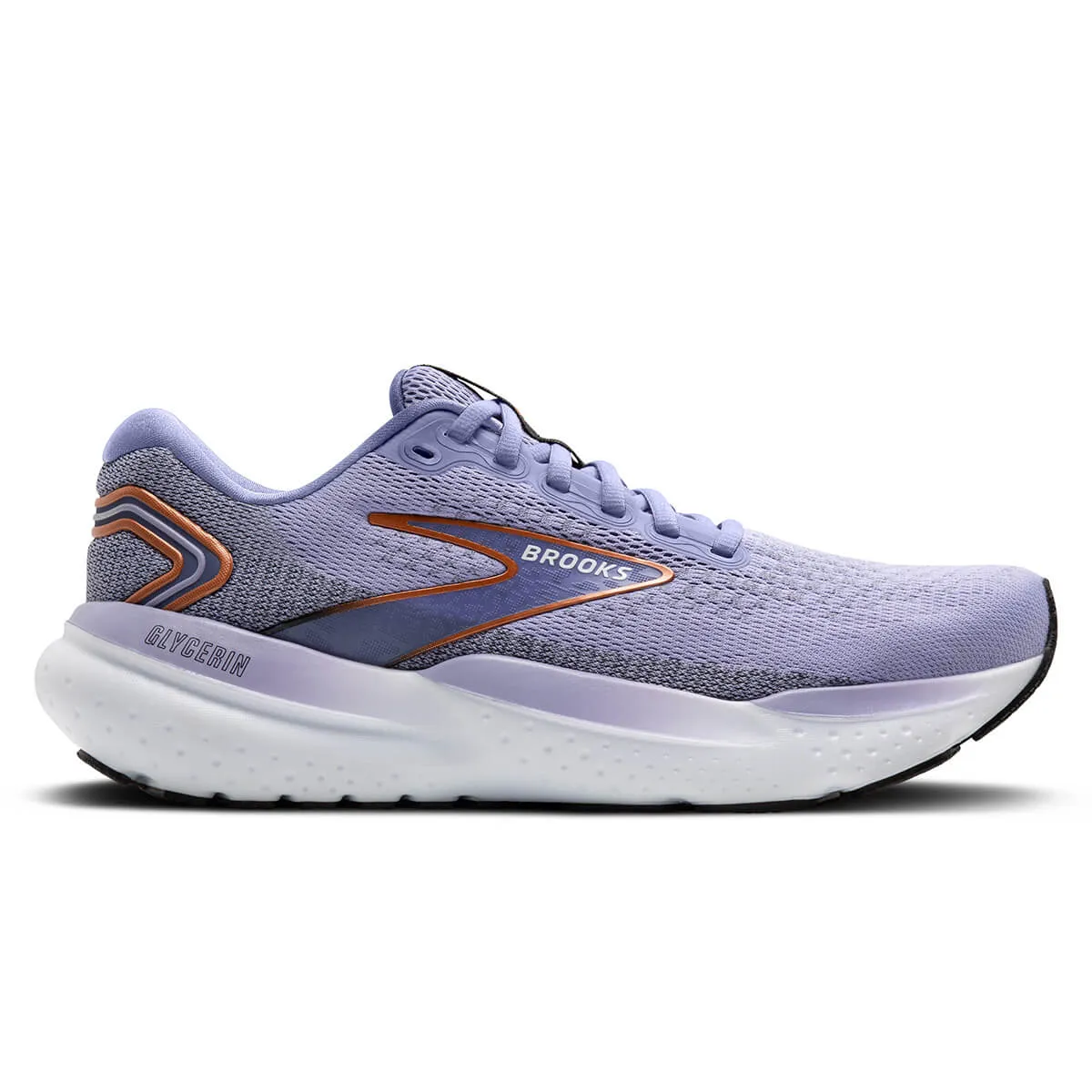 Womens Brooks Glycerin 21 Running Shoes - Lavender/Black/Copper