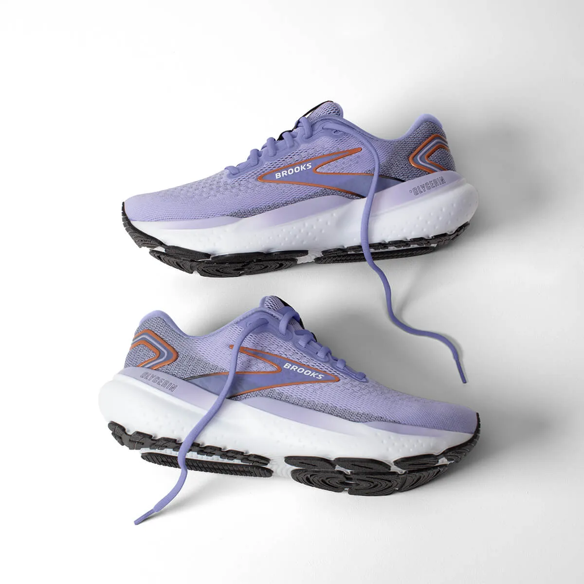 Womens Brooks Glycerin 21 Running Shoes - Lavender/Black/Copper