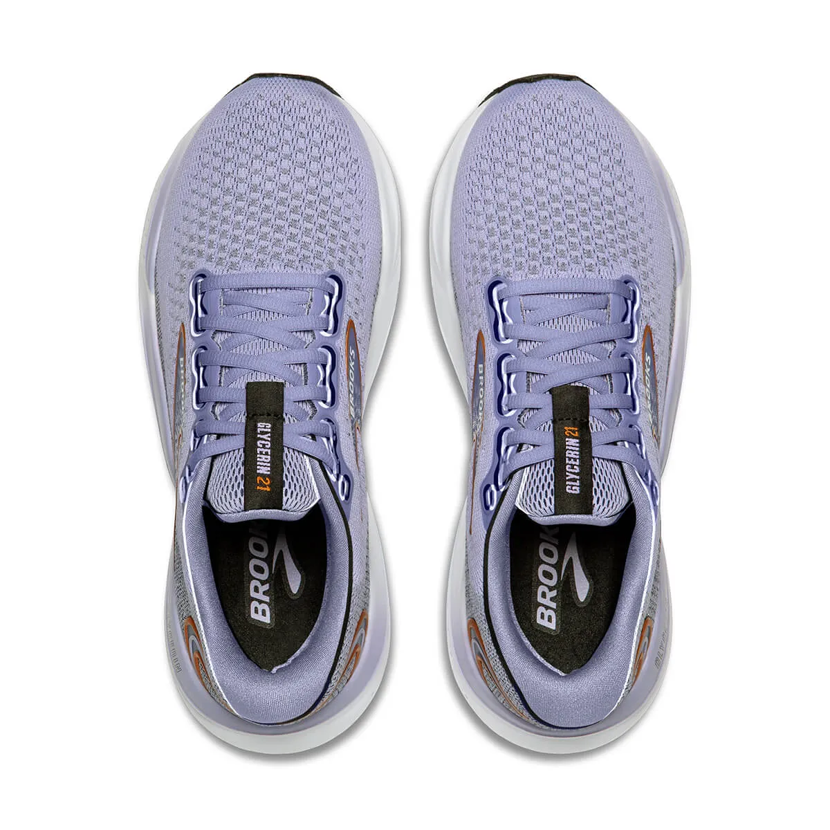 Womens Brooks Glycerin 21 Running Shoes - Lavender/Black/Copper