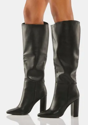 Dark Need A Sign Knee High Boots