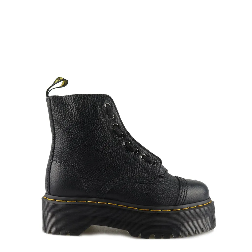 Heres an optimized title for the e-commerce product:

Dr. Martens Sinclair Aunt Sally Leather Platform Boots