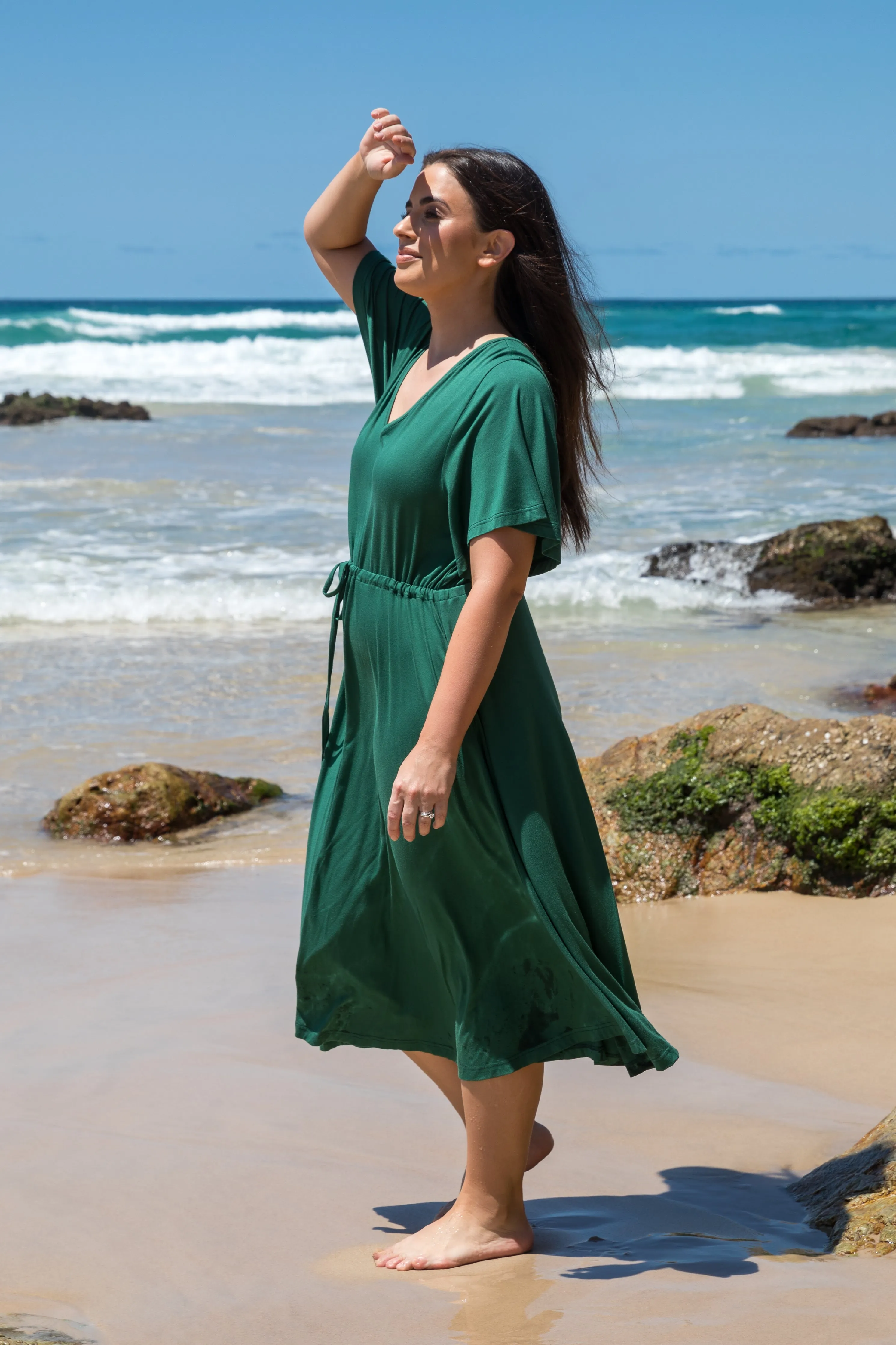 FINAL SALE Billine Dress in Green