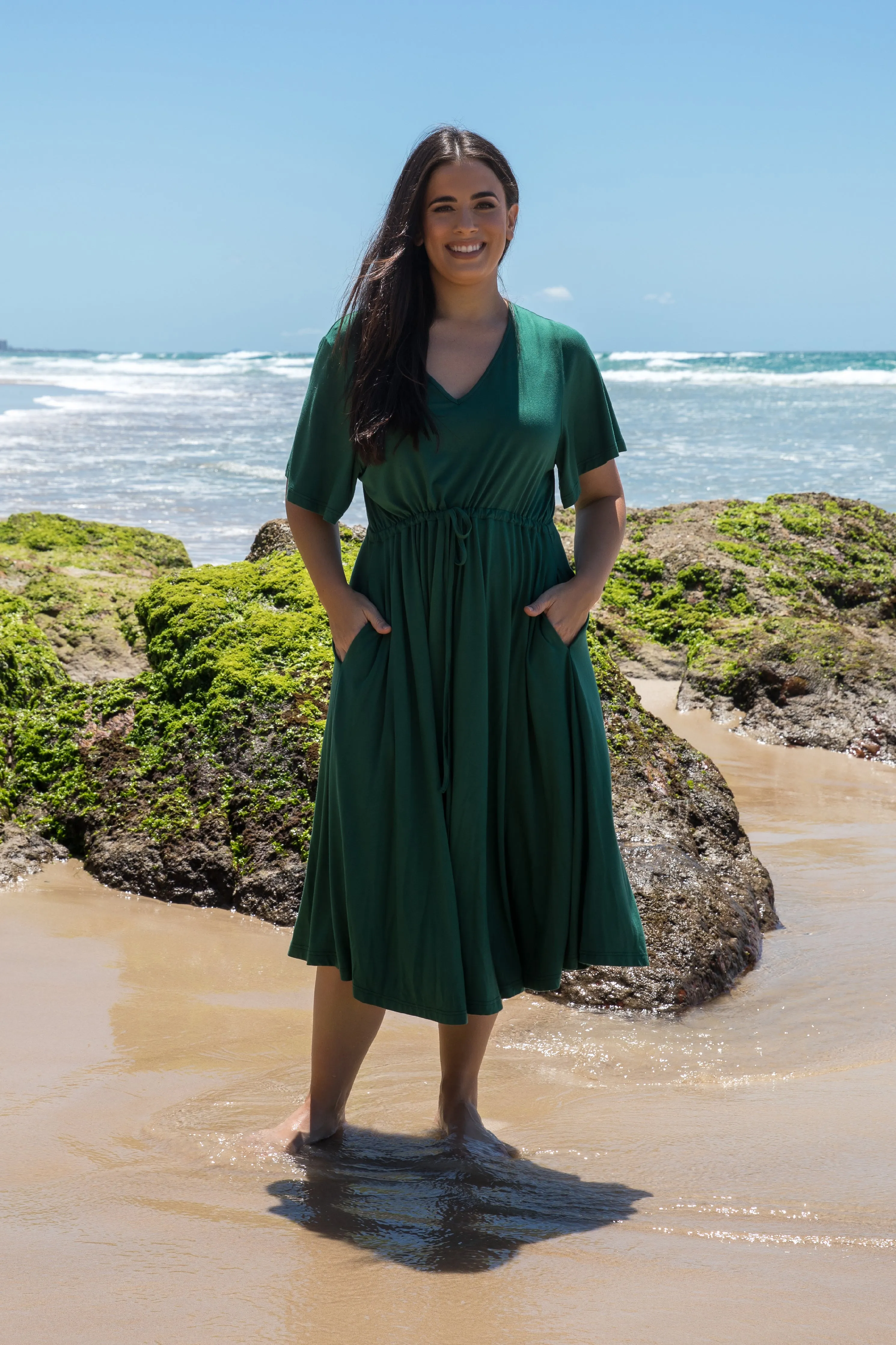 FINAL SALE Billine Dress in Green