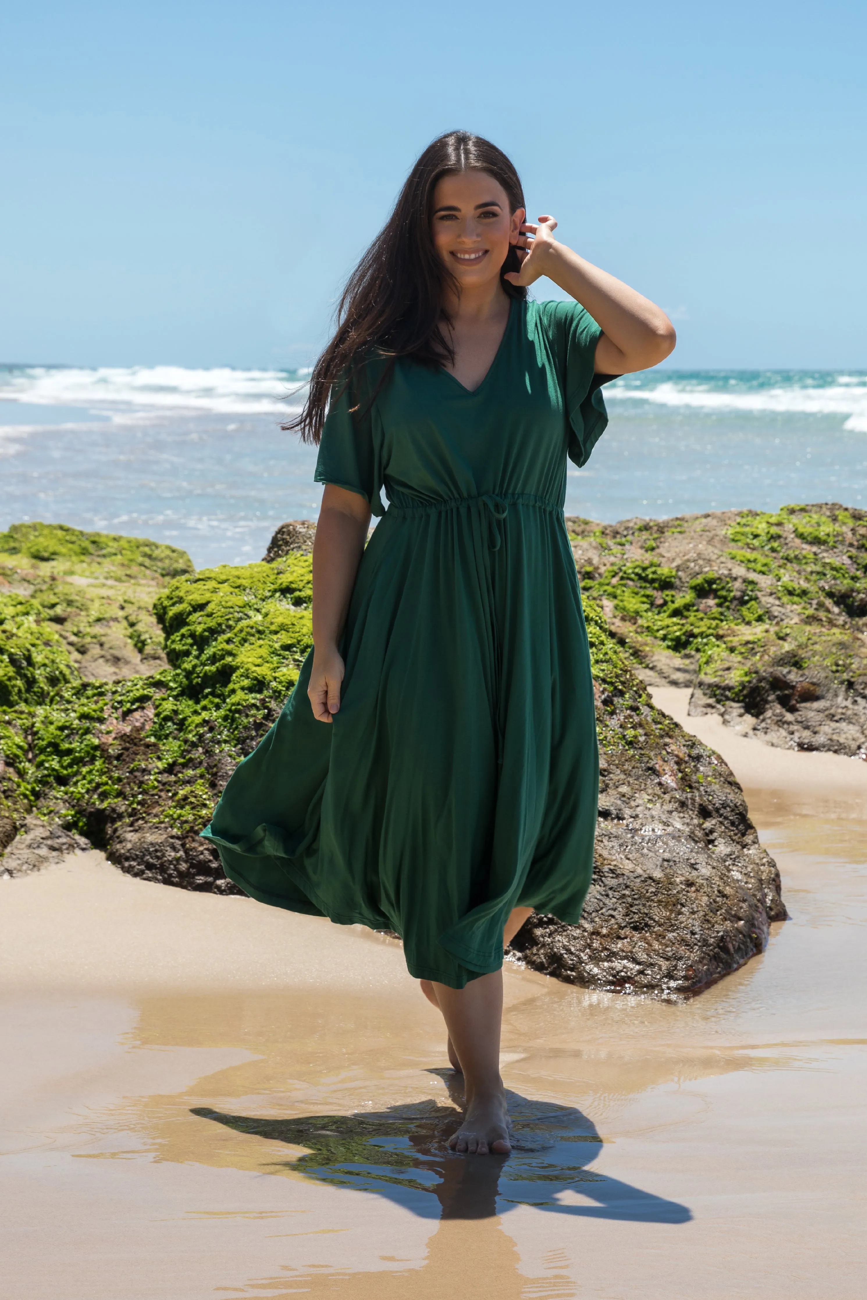 FINAL SALE Billine Dress in Green