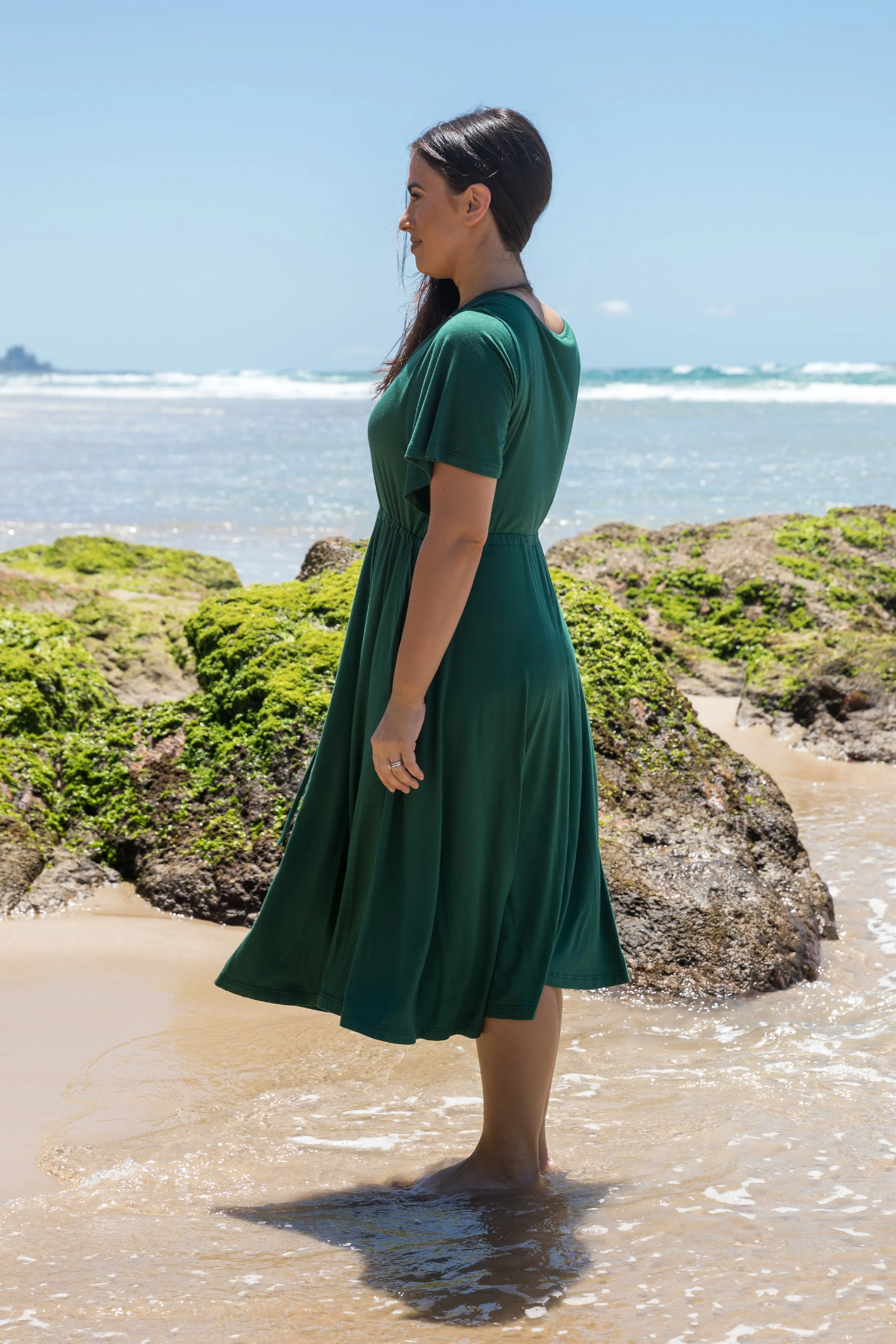 FINAL SALE Billine Dress in Green
