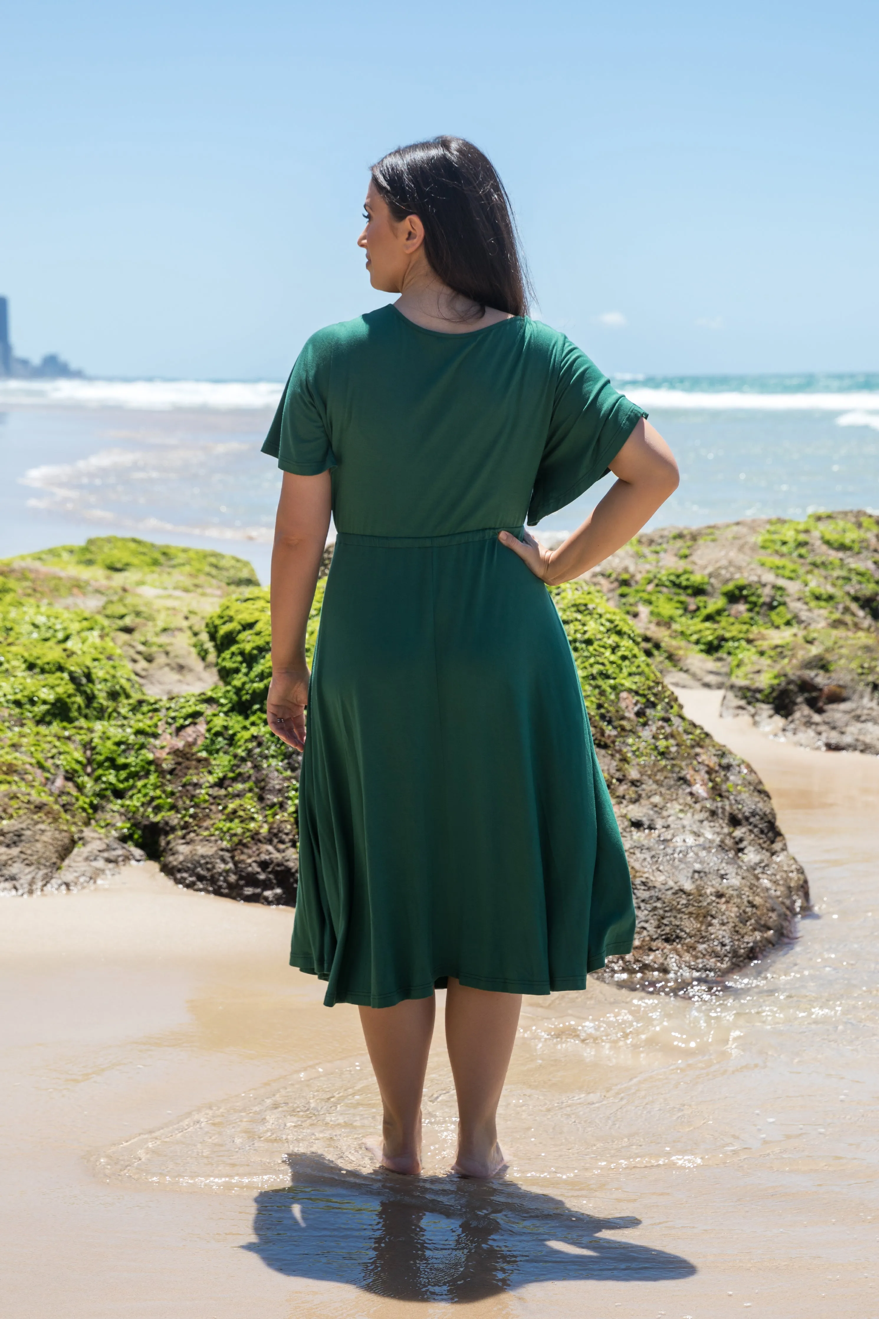 FINAL SALE Billine Dress in Green