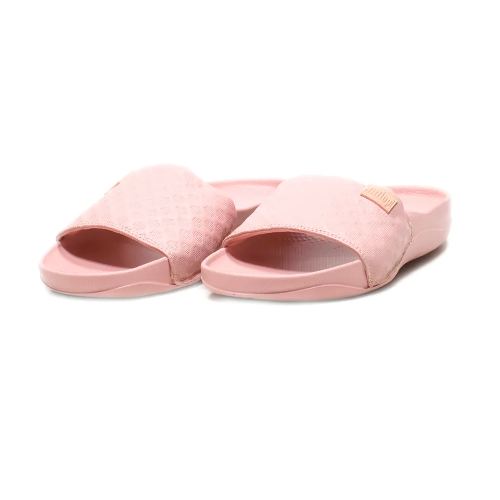 Fitflop Sliders Pu Leather Pink Colour For Women