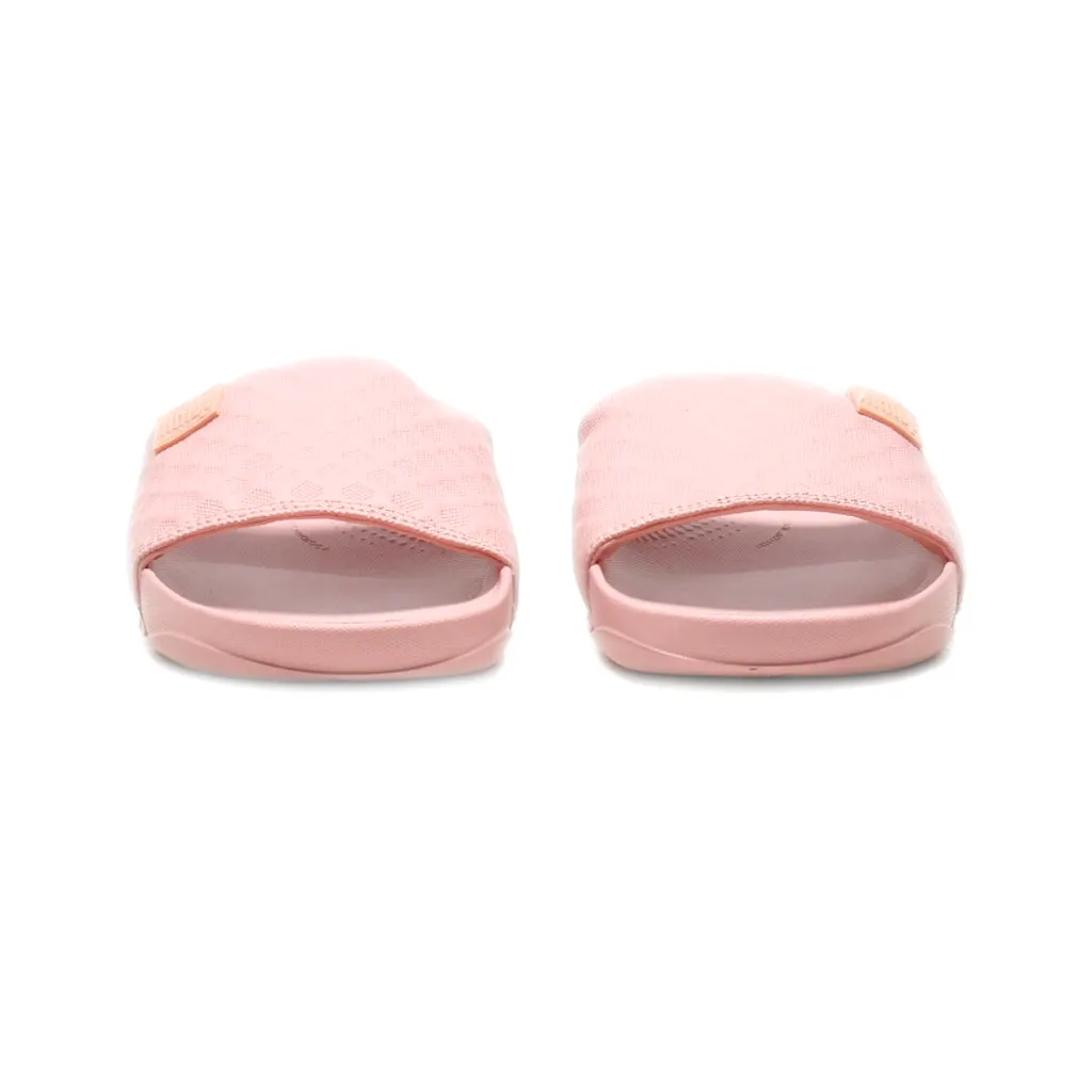 Fitflop Sliders Pu Leather Pink Colour For Women