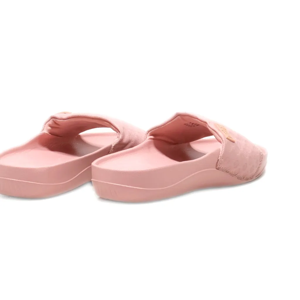Fitflop Sliders Pu Leather Pink Colour For Women