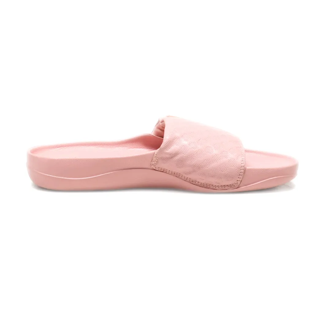 Fitflop Sliders Pu Leather Pink Colour For Women