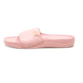 Fitflop Sliders Pu Leather Pink Colour For Women