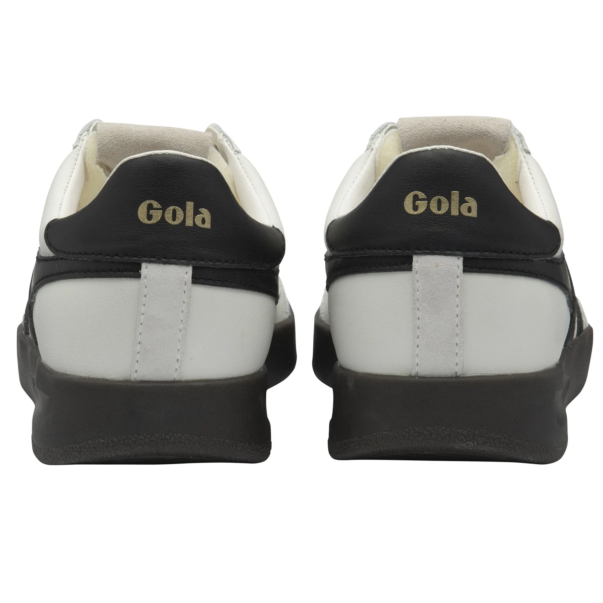 Gola Womens Cyclone Leather Shoe White/Black/Dark Gum