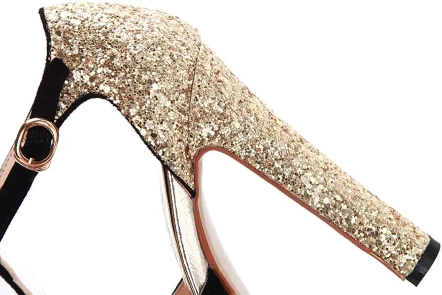Gracemee Women Fashion Sandals Block High Heels