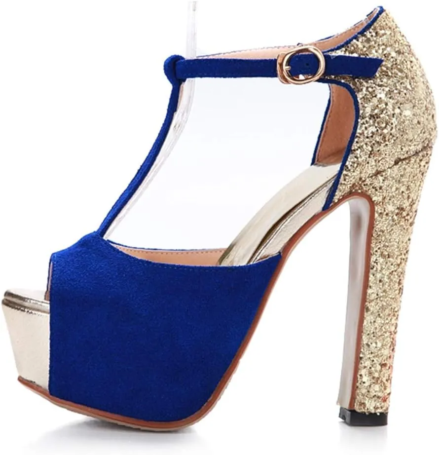 Gracemee Women Fashion Sandals Block High Heels