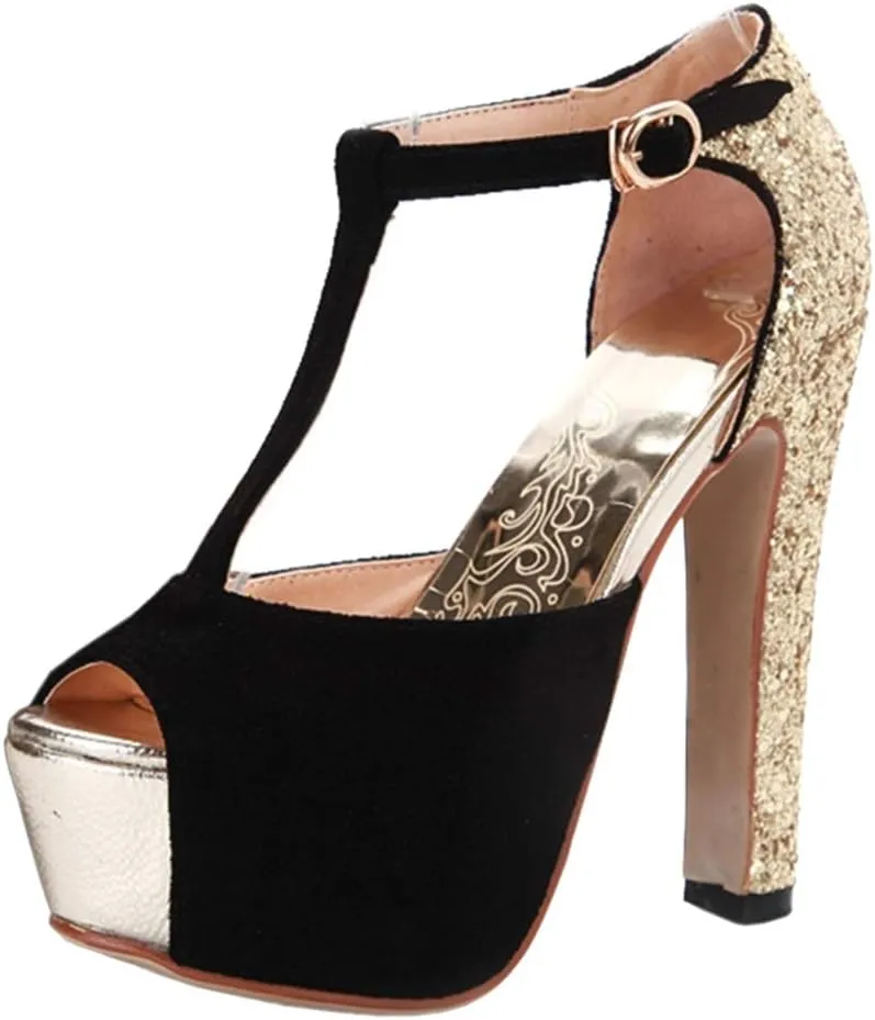 Gracemee Women Fashion Sandals Block High Heels