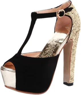 Gracemee Women Fashion Sandals Block High Heels