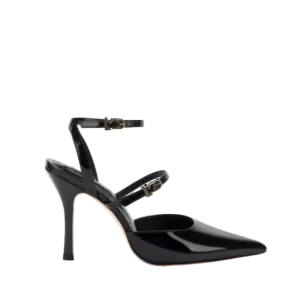 Kris Pump In Black Patent Leather by Larroudé