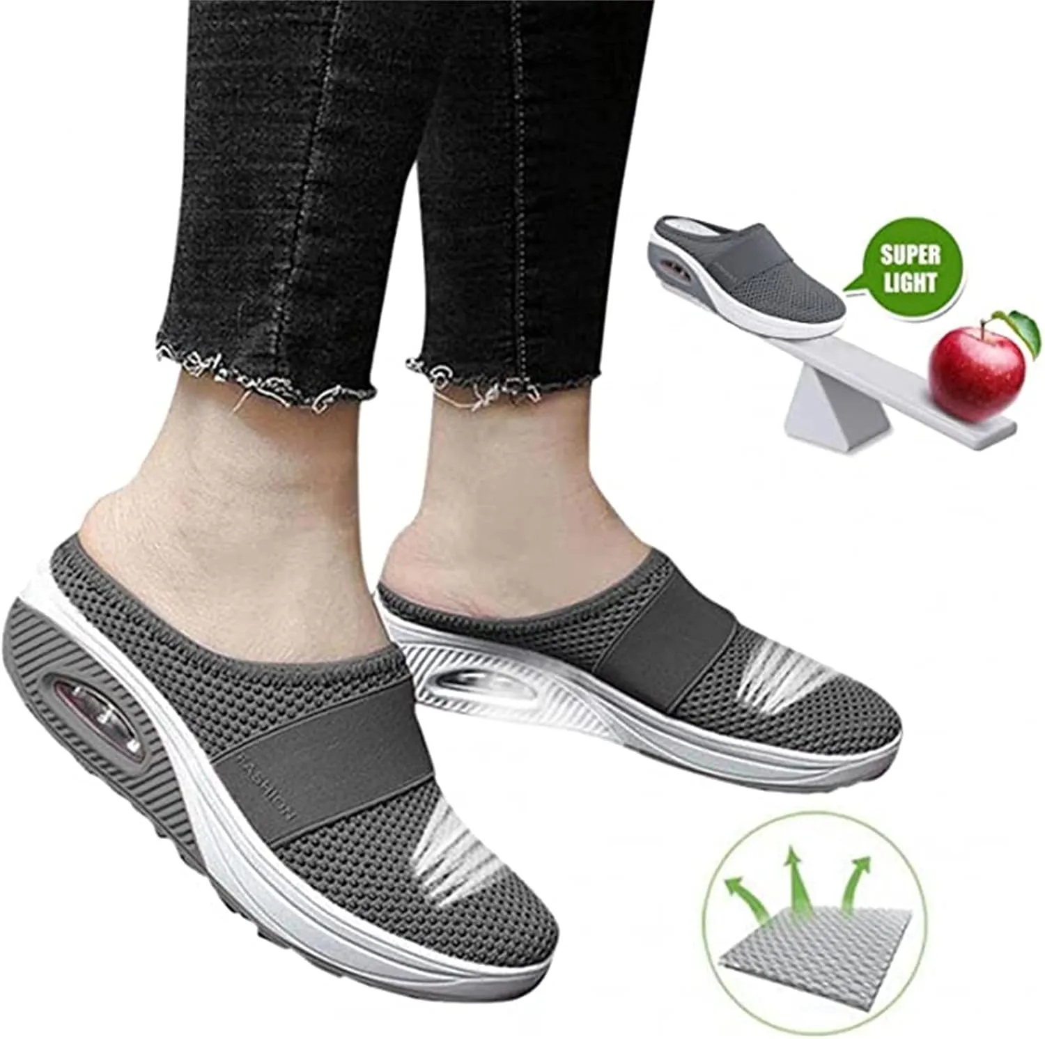 Ladmiple Sneakers For Women Walking Shoes Arch Support Slip On Comfort Dressy Summer Fashion Non Slip Flats Loafers