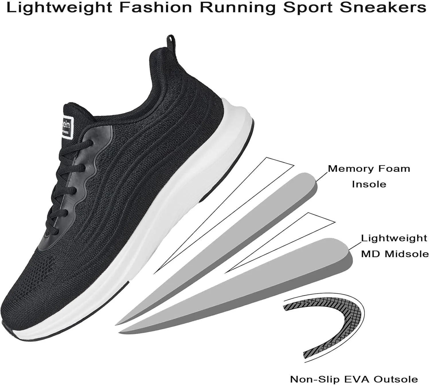Lightweight Mesh Tennis Shoes Sneakers for Men and Women - Blue, Size 7