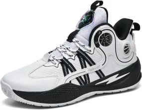 Men's Fashion High Top Lace Up Basketballs Shoes Lightweight Breathable Non-Slip Tennis Sneakers Classic Sports Walking Shoes
