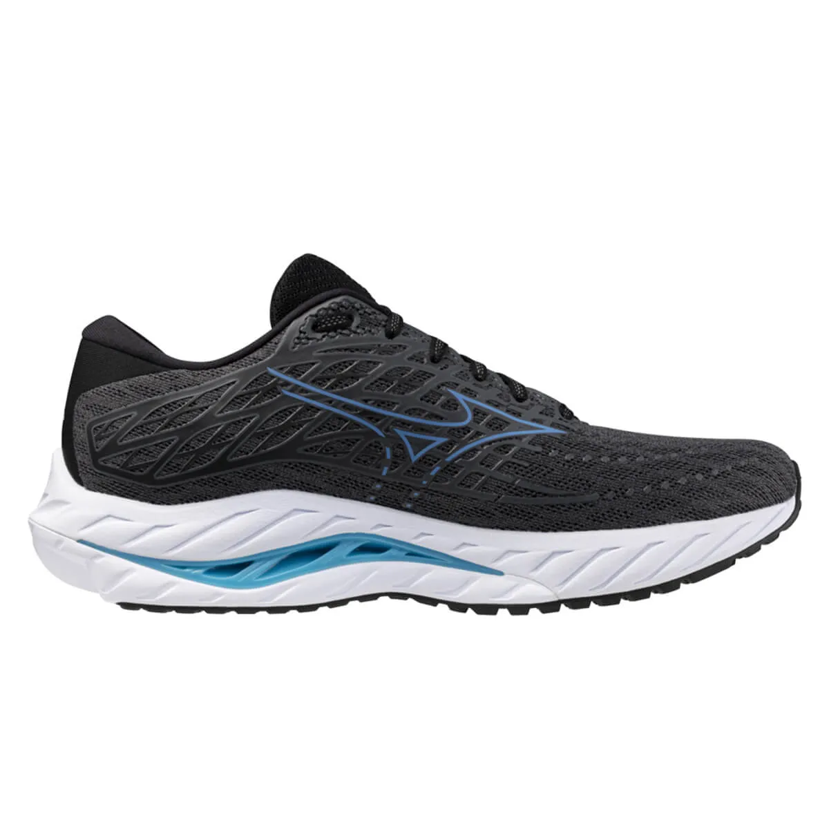 Mizuno Wave Inspire 20 Mens Running Shoes in Iron Gate/Parisian Blue/Black Color