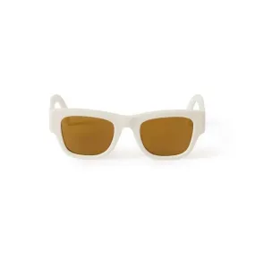 Palm Angels Volcan Sunglasses White Mirror Gold