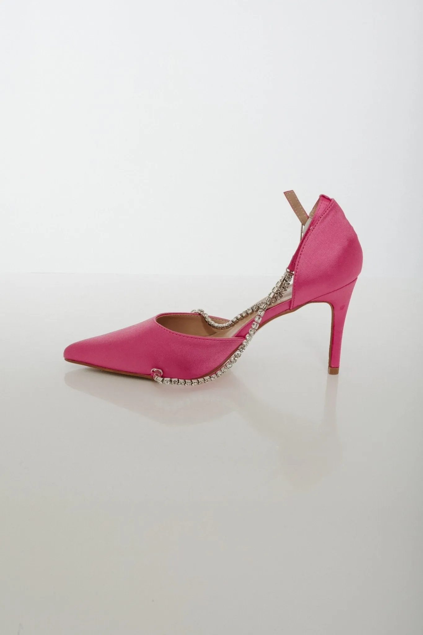 Polly Diamanté Heels In Pink