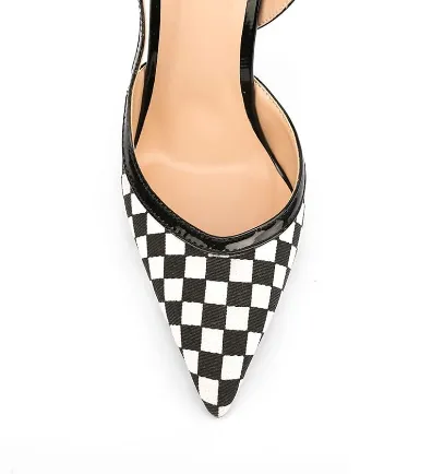 Pre Order:  Checkerboard Pointed High Stiletto