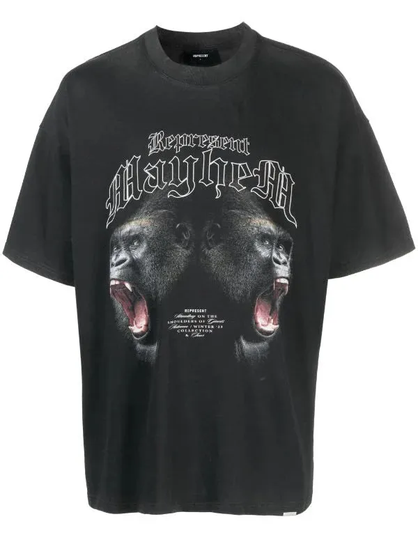 Vintage Black Mayhem T-Shirt - Classic Rock Graphic Tee