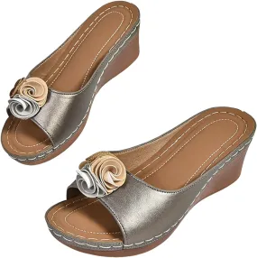 Strappy Heels Block Heels Chunky Heeled Sandals Large Size Slope Heel High Heel Thick Bottom Outer Wear