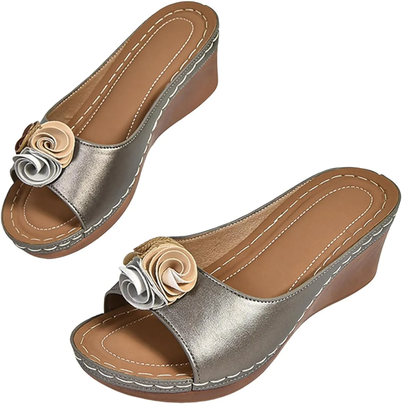 Strappy Heels Block Heels Chunky Heeled Sandals Large Size Slope Heel High Heel Thick Bottom Outer Wear