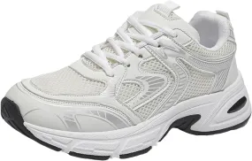 Walking Platform Shoes for Women 2025 Low-Top Slip On Air Cushioned Lace Up Casual Shoe Arch Support Jogging Tennis Sneakers Plantar Fasciitis Breathable Comfy Lightweight Footwear for Gym Travel