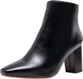 Women Formal Block High Heels Chelsea Ankle Boots