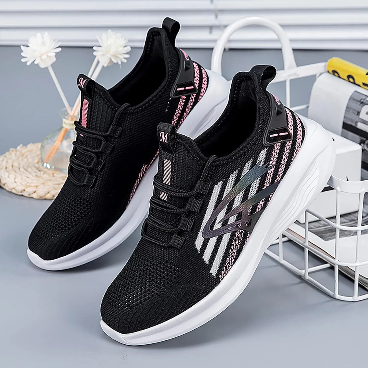 Womens White Platform Sneakers Zapatos Tenis para Corregir Juanetes De Mujer Black Workout Tennis Shoes for Women Black Casual Sneakers Women Women Orthopedic Sneakers Stylish Walking Shoes