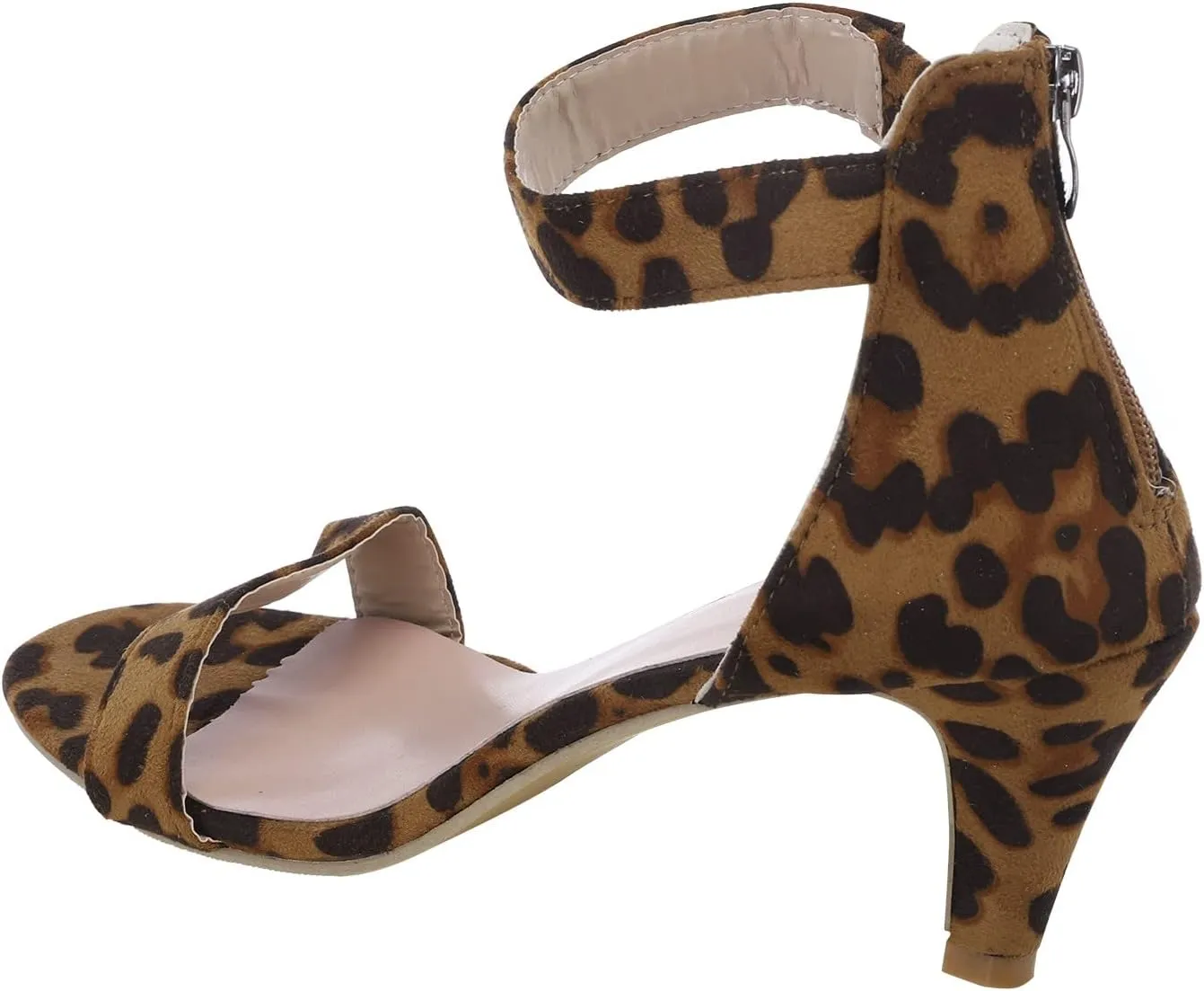 Yanzhenglip Sandals Women, Women'S Leopard Sandals High Heels, Fashion Pointy Sandals Stiletto Comfortable Mid-Heel Dress Sandals Classic Open-Toe Sandals